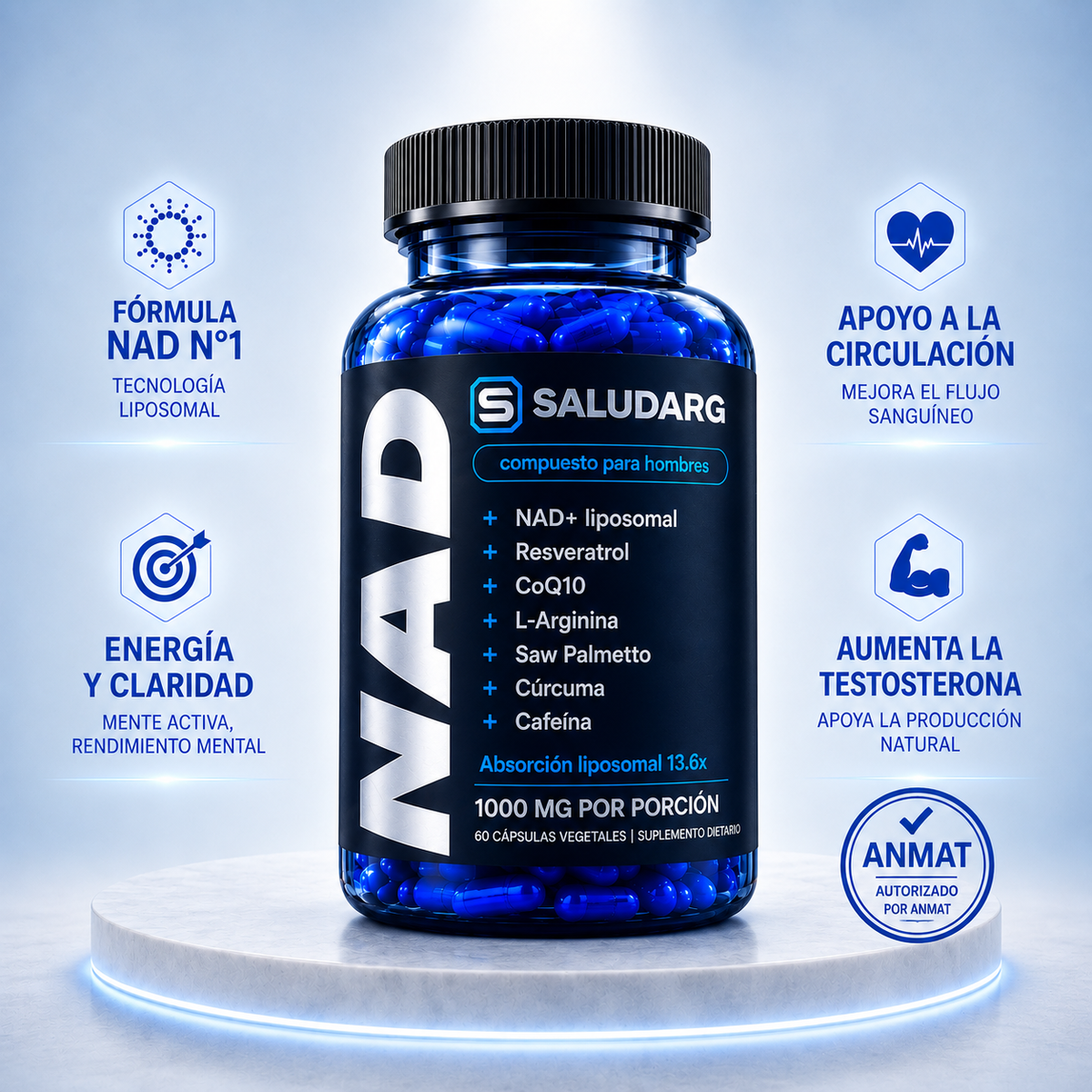 NAD+ liposomal para hombres