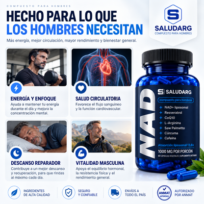 NAD+ liposomal para hombres