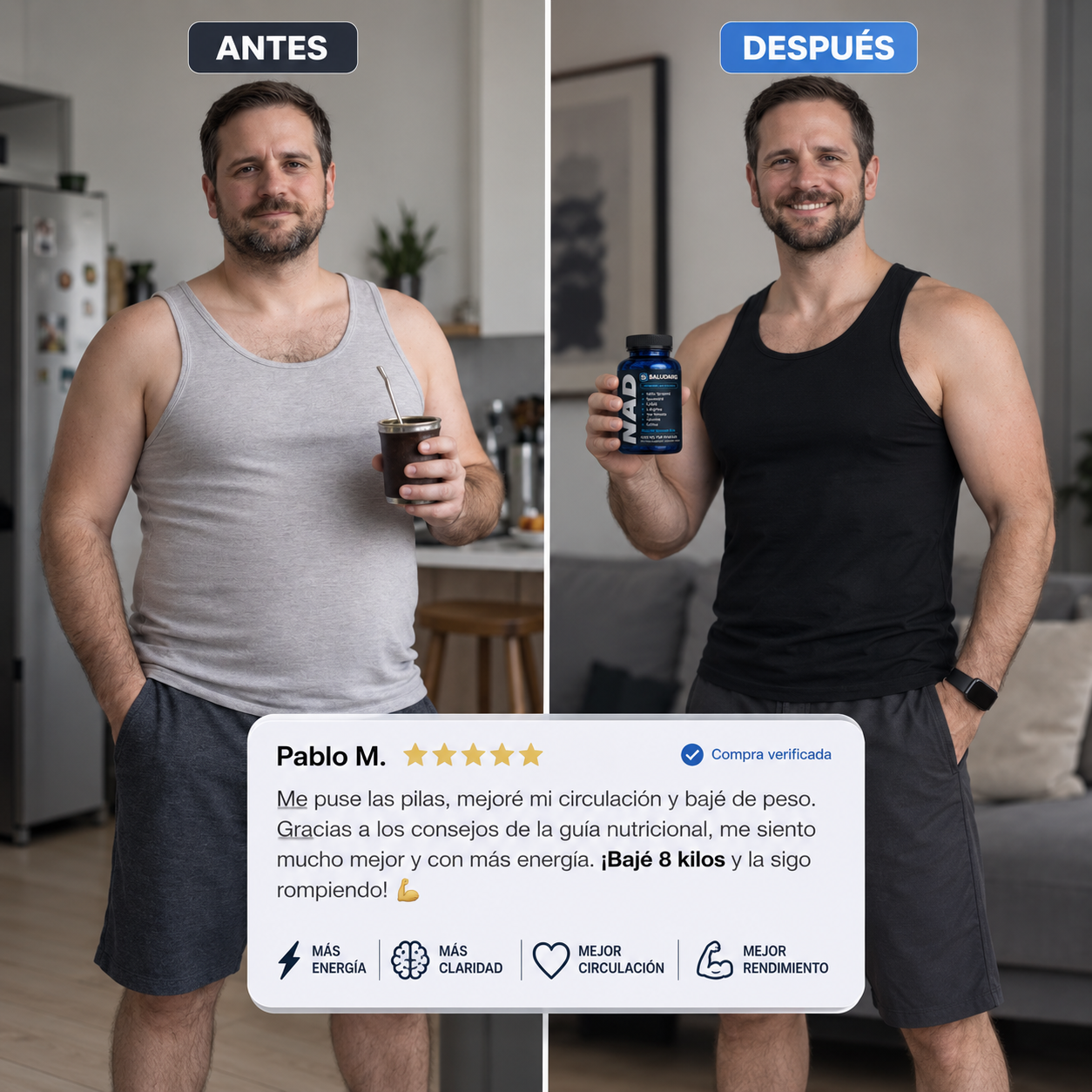NAD+ liposomal para hombres