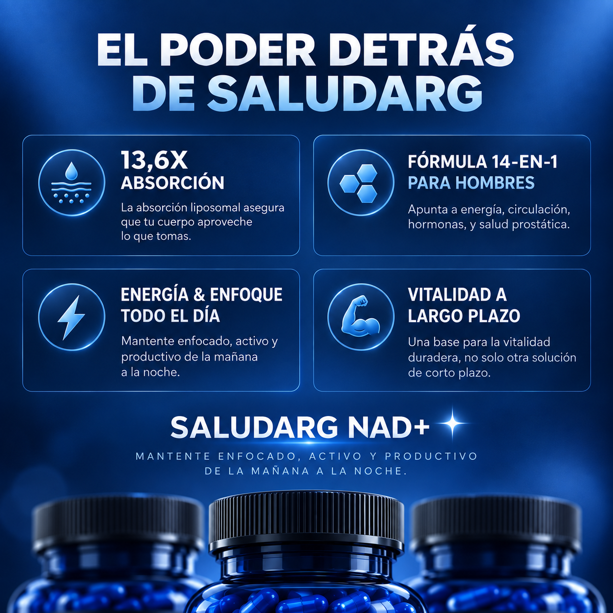 NAD+ liposomal para hombres